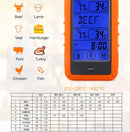 Wireless Food Thermometer Household Touch Screen BBQ Dual-Channel Kitchen Thermometer