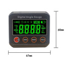 DL1912 Digital Display Inclinometer High Precision Multifunctional Magnetic Electronic Mini Spirit Level(Black)