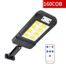 Solar Wall Light Outdoor Waterproof Human Body Induction Garden Lighting Household Street Light 8 x 20COB With Remote Control