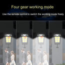 Solar Wall Light Outdoor Waterproof Human Body Induction Garden Lighting Household Street Light 8 x 20COB With Remote Control