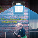 Solar Wall Light Outdoor Waterproof Human Body Induction Garden Lighting Household Street Light 8 x 20COB With Remote Control