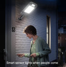 Solar Wall Light Outdoor Waterproof Human Body Induction Garden Lighting Household Street Light 8 x 20COB With Remote Control