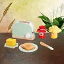 Children Simulation Kitchen Set Baby Wooden Food Cutting Pretend Play Toy Bread Maker