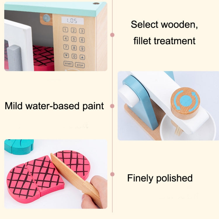 Children Simulation Kitchen Set Baby Wooden Food Cutting Pretend Play Toy Juicer