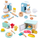 Children Simulation Kitchen Set Baby Wooden Food Cutting Pretend Play Toy Juicer