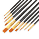 ZHU TING 20 PCS / 2 Sets Pearl Rod Nylon Hair Combination Brush Oil Paint Brush(Black Rods)