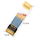 ZHU TING 20 PCS / 2 Sets Pearl Rod Nylon Hair Combination Brush Oil Paint Brush(Black Rods)