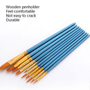 ZHU TING 20 PCS / 2 Sets Pearl Rod Nylon Hair Combination Brush Oil Paint Brush(Black Rods)