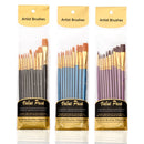 ZHU TING 20 PCS / 2 Sets Pearl Rod Nylon Hair Combination Brush Oil Paint Brush(Purple Rods)