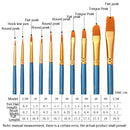 ZHU TING 20 PCS / 2 Sets Pearl Rod Nylon Hair Combination Brush Oil Paint Brush(Black Rods)