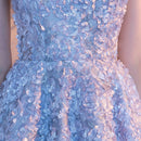 Lace Prom Dress Simple Short Party Formal Gown, Size:S(Khaki)