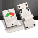 Toilet Red & Green Display Door Lock Public Toilet Stainless Steel Bolt Lock Indicating lock With Handle