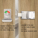 Toilet Red & Green Display Door Lock Public Toilet Stainless Steel Bolt Lock Indicating lock With Handle