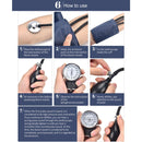 Manual Blood Pressure Watch With Stethoscope Double Tube Double Head Old Sphygmomanometer Arm Type Sphygmomanometer