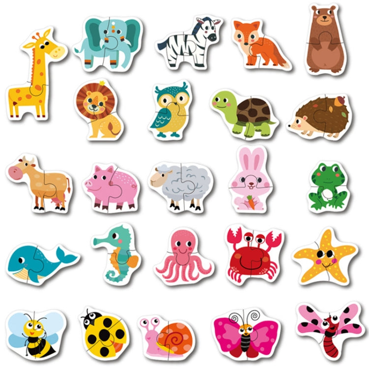 SD005 Children Enlighten Early Education 3D Wooden Puzzle Toy(Animals)