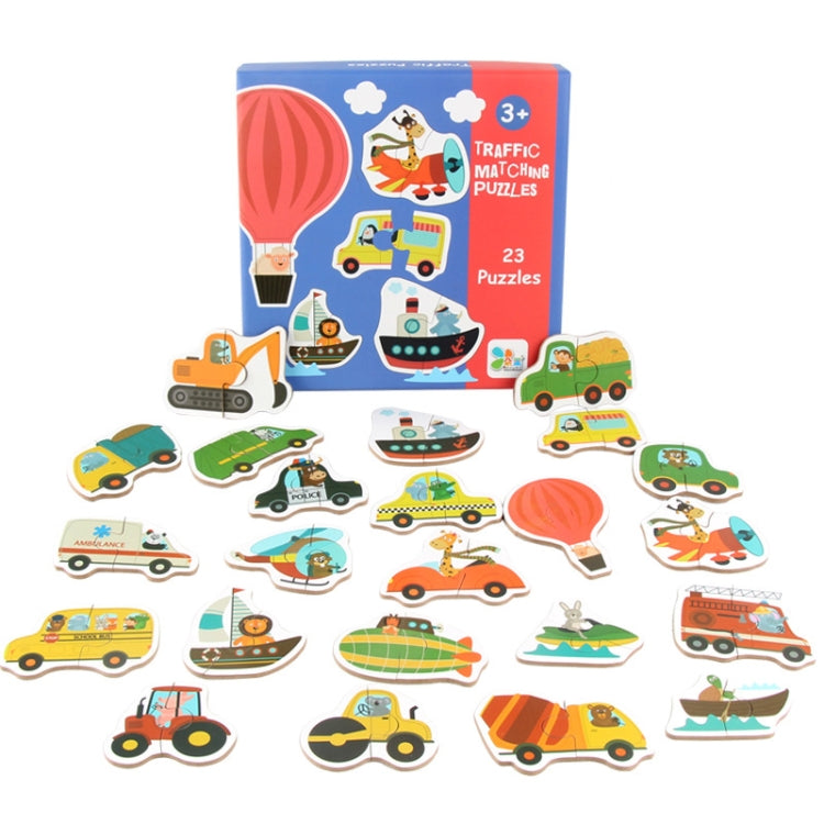 SD005 Children Enlighten Early Education 3D Wooden Puzzle Toy(Transportation)