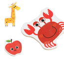 SD005 Children Enlighten Early Education 3D Wooden Puzzle Toy(Vegetables and Fruits)