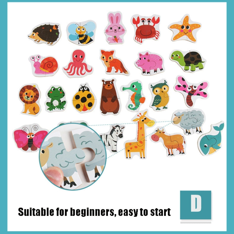 SD005 Children Enlighten Early Education 3D Wooden Puzzle Toy(Vegetables and Fruits)