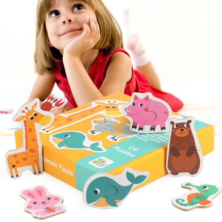 SD005 Children Enlighten Early Education 3D Wooden Puzzle Toy(Vegetables and Fruits)