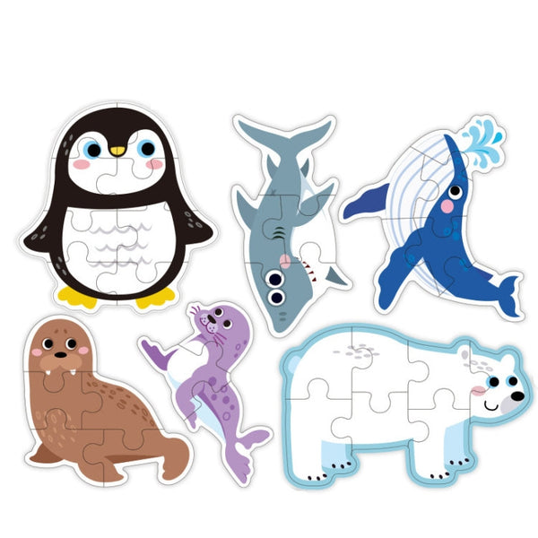 Children Early Education Wooden Picture Puzzle Toys(Penguin)