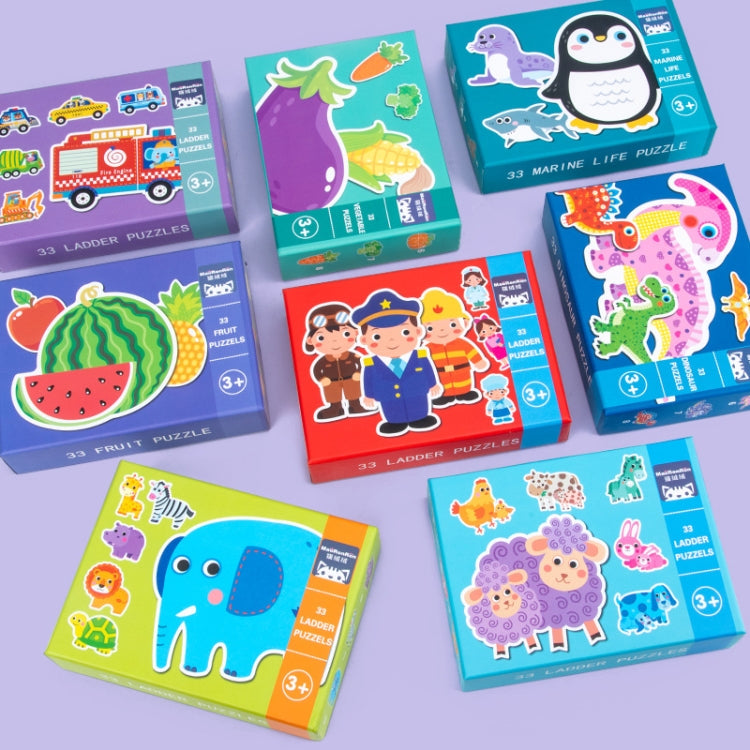 Children Early Education Wooden Picture Puzzle Toys(Elephant )