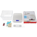 Stainless Steel Small Food Electronic Scale Kitchen Portable Baking Electronic Scale, Colour: 5kg/1g (Battery Model White)