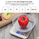Stainless Steel Small Food Electronic Scale Kitchen Portable Baking Electronic Scale, Colour: 5kg/1g (Battery Model White)