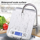 Stainless Steel Small Food Electronic Scale Kitchen Portable Baking Electronic Scale, Colour: 5kg/1g (Battery Model White)
