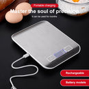 Stainless Steel Small Food Electronic Scale Kitchen Portable Baking Electronic Scale, Colour: 5kg/1g (Battery Model Rose Gold)