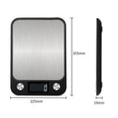 Small Kitchen Food Scale Stainless Steel Electronic Kitchen Scale 10kg/1g (Battery English Version Black)