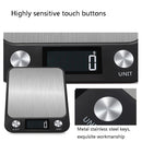 Small Kitchen Food Scale Stainless Steel Electronic Kitchen Scale 10kg/1g (Battery English Version White)