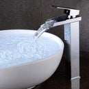 Bathroom Wide Mouth Faucet Square Sink Single Hole Basin Faucet, Specification: HT-81567 Electroplating High Type