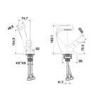 Basin Waterfall Type Hot & Cold Water All-Copper Faucet Bathroom Sanitary Ware (Electroplating Silver)