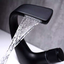 Basin Waterfall Type Hot & Cold Water All-Copper Faucet Bathroom Sanitary Ware (Electroplating Silver)