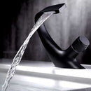 Basin Waterfall Type Hot & Cold Water All-Copper Faucet Bathroom Sanitary Ware (Electroplating Silver)