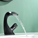 Basin Waterfall Type Hot & Cold Water All-Copper Faucet Bathroom Sanitary Ware (Gun Grey)