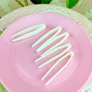 100 PCS Lace Double Eyelid Sticker Plastic Tweezers Mask Clip Beauty Clip(White)