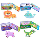 DUOQU Children Early Education Picture Puzzle Toy Box Set(Transportation)