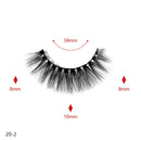 20 Pairs Of Thick False Eyelashes Handmade 3D False Eyelashes, Specification: 20-2