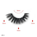 20 Pairs Of Thick False Eyelashes Handmade 3D False Eyelashes, Specification: 20-3