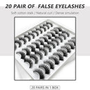 20 Pairs Of Thick False Eyelashes Handmade 3D False Eyelashes, Specification: 20-3