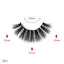 20 Pairs Of Thick False Eyelashes Handmade 3D False Eyelashes, Specification: 20-5