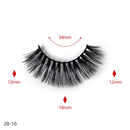 20 Pairs Of Thick False Eyelashes Handmade 3D False Eyelashes, Specification: 20-10