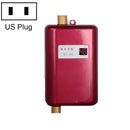 Stainless Steel Instant Kitchen And Bathroom Mini Electric Water Heater(US Plug 110V Red)