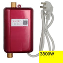 Stainless Steel Instant Kitchen And Bathroom Mini Electric Water Heater(US Plug 110V Red)
