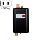 Stainless Steel Instant Kitchen And Bathroom Mini Electric Water Heater(US Plug 110V Black)