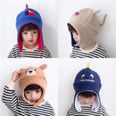 MZ8383 Cartoon Ear Protection Cap Autumn and Winter Warm Children Bomber Hat, Size: Around 52cm(Deep Brown)