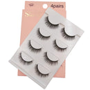 2 PCS 4 Pairs In One Box Handmade Mink False Eyelashes Slender And Long Three-Dimensional Multilayer Eyelashes(G101)