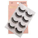 2 PCS 4 Pairs In One Box Handmade Mink False Eyelashes Slender And Long Three-Dimensional Multilayer Eyelashes(G103)