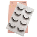 2 PCS 4 Pairs In One Box Handmade Mink False Eyelashes Slender And Long Three-Dimensional Multilayer Eyelashes(G104)